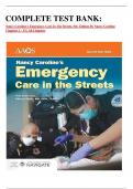COMPLETE TEST BANK&colon; Nancy Caroline&rsquo;s Emergency Care In The Streets&comma; 9th  Edition By Nancy Caroline Chapters 1 - 53 &vert; All Chapters