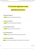 CT Pesticide Applicators Exam &lpar;2024 &sol; 2025&rpar; Actual Questions and Verified Answers&comma; 100&percnt; Guarantee Pass
