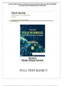 Test Bank for Health Informatics&semi; An Interprofessional Approach 3rd Edition by Lynda R Hardy&comma; ISBN NO&semi; 978032389595&comma;All 31 Chapters Covered&comma; Complete Study Guide A&plus; &lpar;NEWEST 2024&rpar;