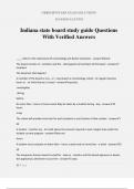 Indiana state board study guide Questions With Verified Answers