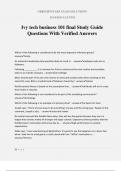 Ivy tech business 101 final Study Guide Questions With Verified Answers