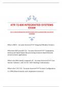 ATR 72-600 INTEGRATED SYSTEMS EXAM WITH GUARANTEED ACCURATE ANSWERS