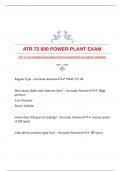 ATR 72 600 POWER PLANT EXAM WITH GUARANTEED ACCURATE ANSWERS