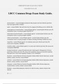 LBCC Common Drugs Exam Study Guide&period;
