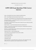 LPPP 3230 Exam Questions With Correct Answers
