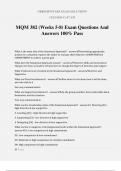 MQM 382 &lpar;Weeks 5-8&rpar; Exam Questions And Answers 100&percnt; Pass