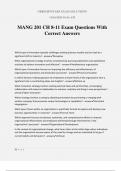 MANG 201 CH 8-11 Exam Questions With Correct Answers