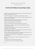 MANG 201 Midterm Exam Study Guide