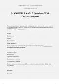 MANG2790 EXAM 2 Questions With Correct Answers