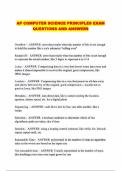 AP COMPUTER SCIENCE PRINCIPLES EXAM QUESTIONS AND ANSWERS