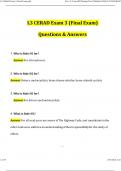 CERAD Exam 3 &lpar;Final Exam&rpar; &lpar;2024 &sol; 2025&rpar; Actual Questions and Verified Answers&comma; 100&percnt; Guarantee Pass