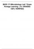 BIOD 171 Microbiology Lab 7 Exam