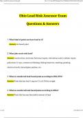Ohio Lead Risk Assessor Exam &lpar;2024 &sol; 2025&rpar; Actual Questions and Verified Answers&comma; 100&percnt; Guarantee Pass