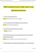 OHIO Lead Risk Assessor Study Guide Terms &lpar;2024 &sol; 2025&rpar; Actual Questions and Verified Answers&comma; 100&percnt; Guarantee Pass