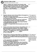 ECON 201 FINAL EXAM Questions&comma; Answers&comma; Rationales