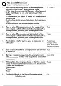 PSU Econ 104 Final Exam Questions&comma; Answers&comma; Rationales