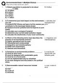 Environmental Exam 1 &lpar;Multiple Choice&rpar; Questions&comma; Answers&comma; Rationales