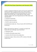PDB CEN Final Exam Questions and Answers 2025