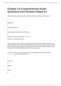 Chapter 13 Comprehensive Exam Questions And Answers Rated A&plus;&period;
