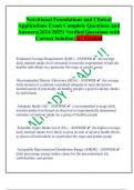 Nutritional Foundations and Clinical  Applications Exam Complete Questions and  Answers&lpar;2024&sol;2025&rpar; Verified Questions with  Correct Solution&vert;&vert;A&plus; Graded
