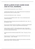 MPJE ILLINOIS STUDY GUIDE EXAM AND ACTUAL ANSWERS&period;