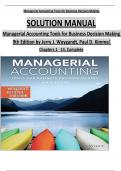 Managerial Accounting Tools for Business Decision Making&comma; 9th Edition Solution Manual by Jerry J&period; Weygandt&comma; Paul D&period; Kimmel&comma; Verified Chapters 1 - 14&comma; Fully Covered Complete Newest 2024 Version Instant Pdf Download 