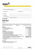 bundled AQA A-LEVEL BIOLOGY Paper 1&comma;2&3 JUNE 2024 Question Paper &plus; Final Mark Scheme