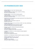 ATI&colon; PHARMACOLOGY ONLINE PRACTICE 2023 A