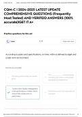 CQM-C &vert; 2024-2025 LATEST UPDATE COMPREHENSIVE QUESTIONS &lpar;Frequently Most Tested&rpar; AND VERIFEID ANSWERS &lpar;100&percnt; accurate&rpar;&vert;GET IT A&plus;