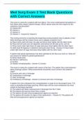 Med Surg Exam 3 Test Bank Questions with Correct Answers