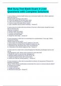Med Surg Test Bank Exam 3 Liver Questions with Complete Solutions