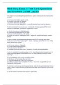 Med-Surg Exam 3 Test Bank Questions and Answers Latest Update