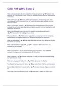 CSCI 101 WWU Exam 2 &lpar;2025 &rpar;Latest Questions With Passed Solutions&excl;&excl;