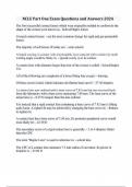 NCLE Part One Exam Questions and Answers 2024
