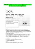 OCR AS Level Further Mathematics B &lpar;MEI&rpar; Y410&sol;01 Core Pure  Question Paper & Marking Scheme