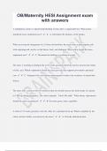 OB&sol;Maternity HESI Assignment exam with answers