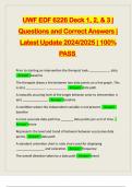 UWF EDF 6226 Deck 1&comma; 2&comma; & 3 &vert; Questions and Correct Answers &vert; Latest Update 2024&sol;2025 &vert; 100&percnt; PASS