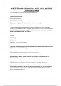 ANCC Practice Questions with 100&percnt; Verified Correct Answers