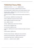 TCDHA Rad Theory FINAL Questions and Answers Fully Solved 100&percnt;