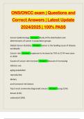 ONS&sol;ONCC CHEMOTHERAPY CERTIFICATION BUNDLED EXAMS&colon;&colon;&colon;&colon; Q&A LATEST UPDATE 2024&sol;2025