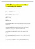 NURS 550 Abdominal Assessment Exam with Questions and Answers