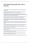 FEX Seattle Study guide with correct Answers