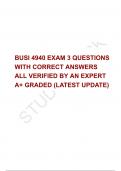 BUSI 4940 EXAM 3 QUESTIONS  WITH CORRECT ANSWERS ALL VERIFIED BY AN EXPERT  A&plus; GRADED &lpar;LATEST UPDATE&rpar;
