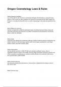 Oregon Cosmetology Laws & Rules QUESTIONS AND CORRECT DETAILED ANSWERS WITH RATIONALES 2025&sol;2026 &lpar;VERIFIED ANSWERS&rpar; &vert;ALREADY GRADED A&plus;