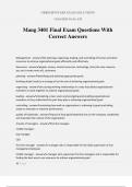 Mang 3401 Final Exam Questions With Correct Answers