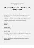 MANG 3467 FINAL EXAM Questions With Correct Answers