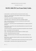 MANG 4446 FB Case Exam Study Guide&period;