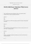 MANG 4446 Exam 1 Questions With Correct Answers