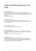 Oregon Cosmetology State Laws and Rules QUESTIONS AND CORRECT DETAILED ANSWERS WITH RATIONALES 2025&sol;2026 &lpar;VERIFIED ANSWERS&rpar; &vert;ALREADY GRADED A&plus;