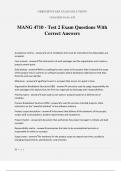 MANG 4710 - Test 2 Exam Questions With Correct Answers